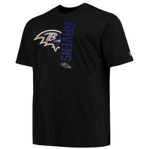 Men_s New Era Black Baltimore Ravens Big & Tall 2-Hit T-Shirt